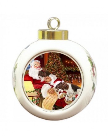 English Springer Sleeping Christmas Ornament