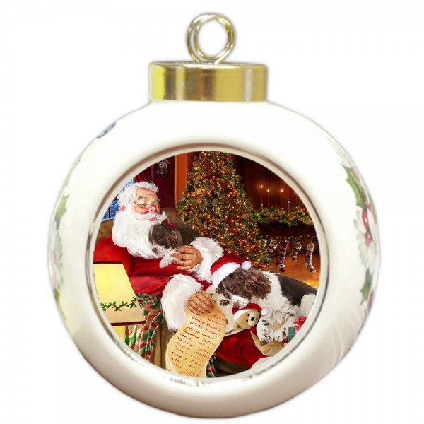 English Springer Sleeping Christmas Ornament