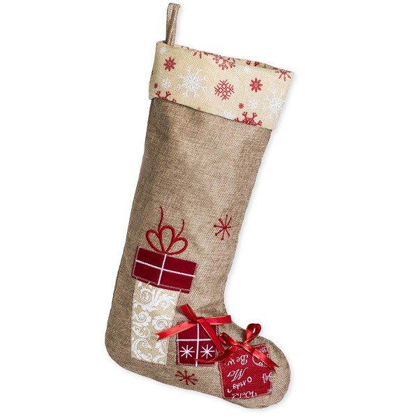 Wrapped Presents Christmas Stocking Snowflake