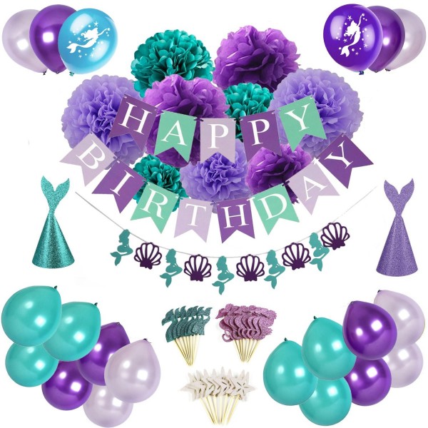 Sorive Mermaid Supplies Decorations Birthday Sorive Mermaid Supplies Decorations Birthday