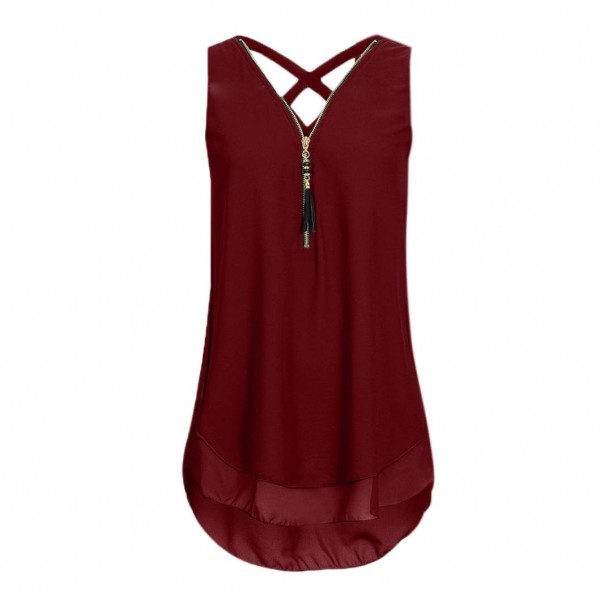 WOCACHI Christmas Women Blouse Sleeveless