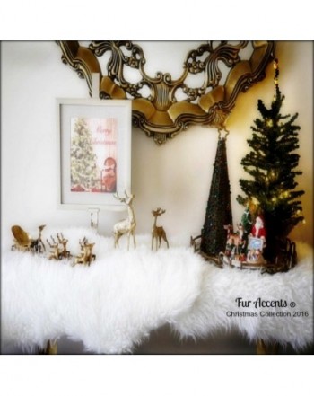 Christmas Mantle Decoration White Sheepskin