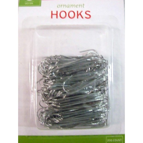 Decor Christmas Ornament Hooks Silver