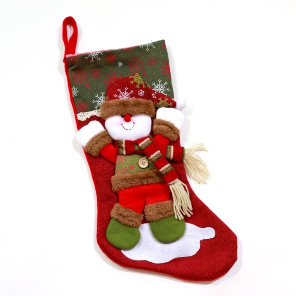 Christmas Stockings Christmas Decor Santa Claus Snowman 18 Inch Length ...