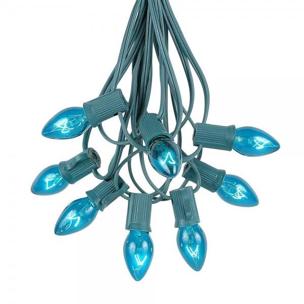 Novelty Lights Teal Christmas Set