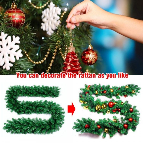 9 Feet Christmas Decorations Christmas Garland Artificial Wreath with ...