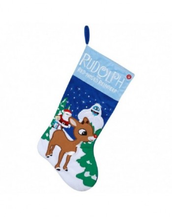 Gemmy Red Nosed Reindeer Christmas Stocking