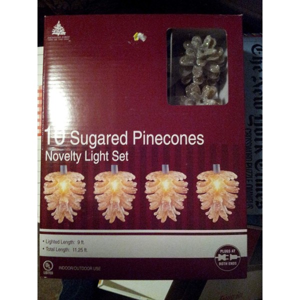 Sugared Pinecones Novelty Light Set