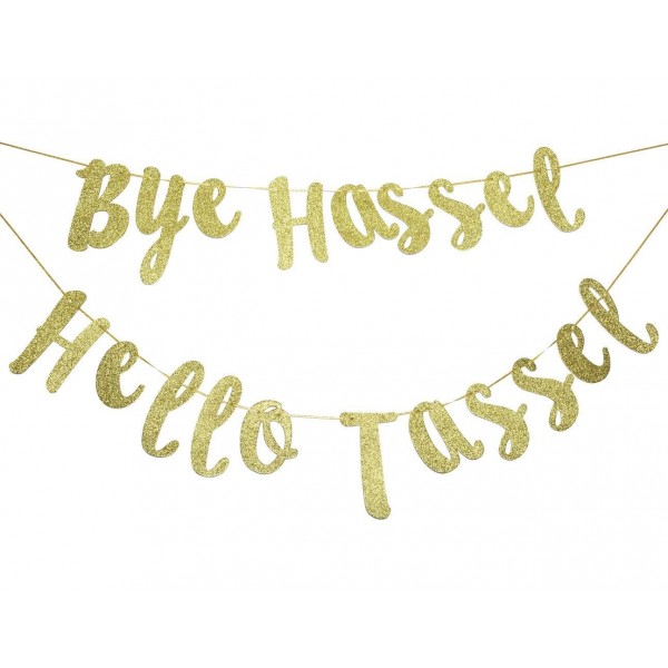 Hassle Tassel Glitter Cursive Graduation