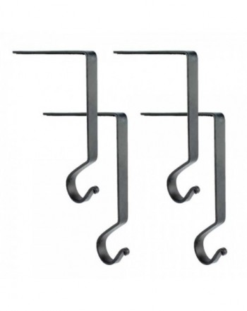 Wrought Iron Stocking Hanger Black