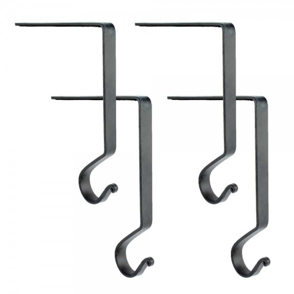 Wrought Iron Stocking Hanger Black