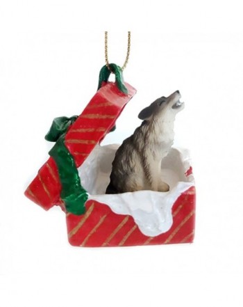Conversation Concepts Wolf Timber Ornament