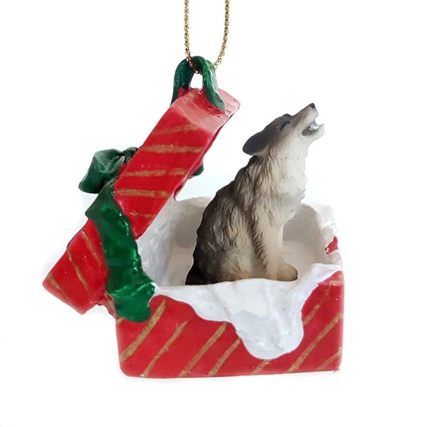 Conversation Concepts Wolf Timber Ornament