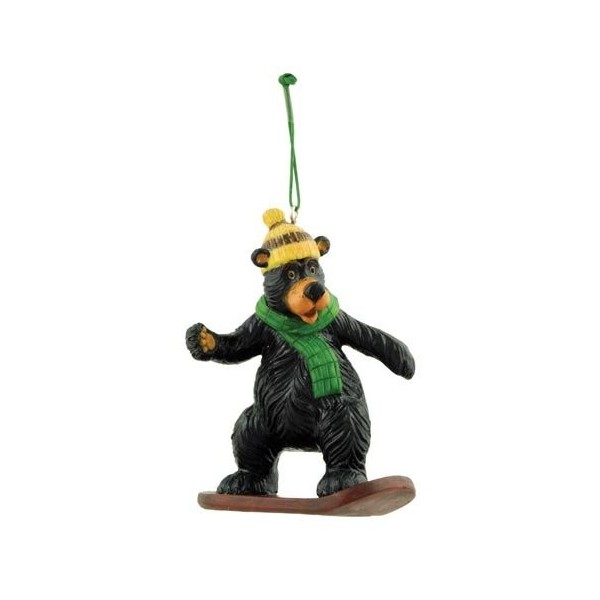 Bear Snowboarding Collectible Ornament Decoration