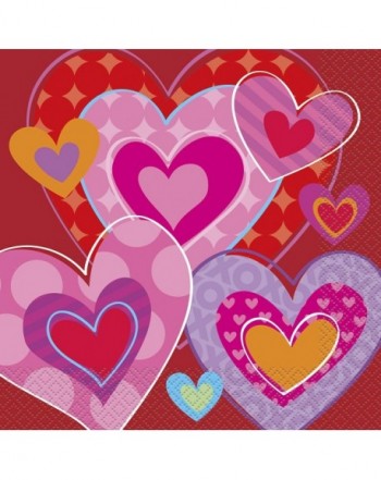 Heart Valentine Party Napkins 20ct
