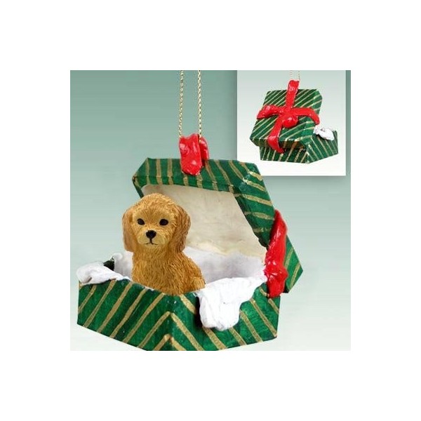 Goldendoodle Gift Box Christmas Ornament