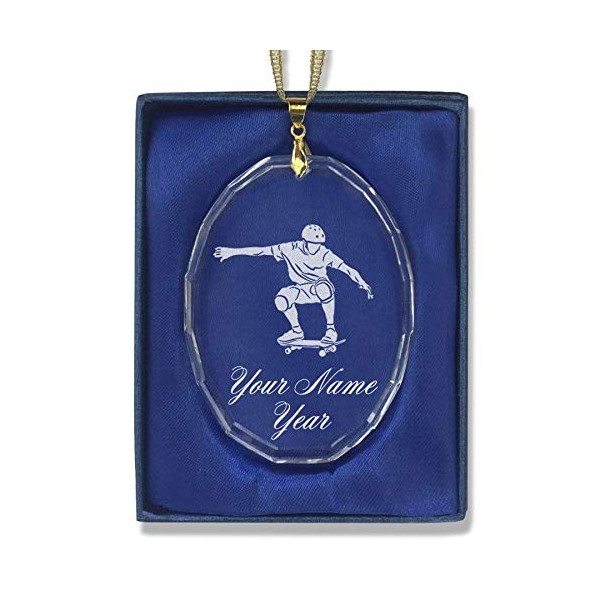 Christmas Ornament Skateboarding Personalized Engraving