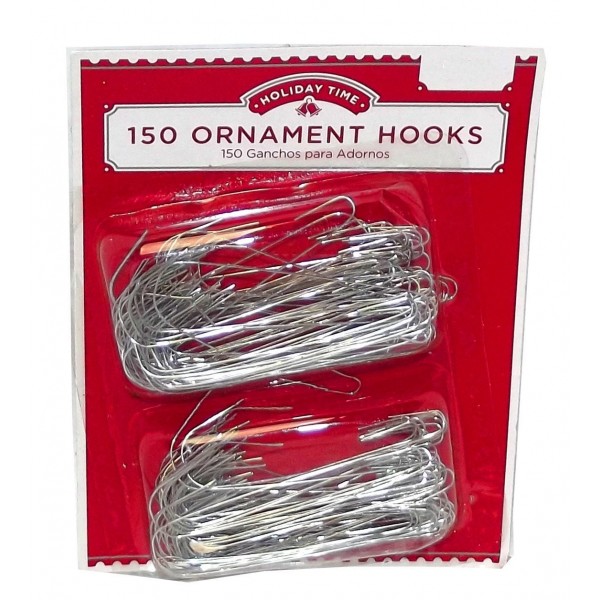 Holiday Time Ornament Hooks Silver