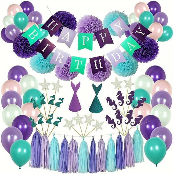 Mermaid Party Supplies Birthday Decorations