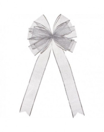 Darice Christmas Silver Mesh Bow