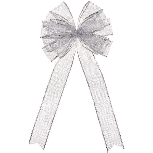 Darice Christmas Silver Mesh Bow