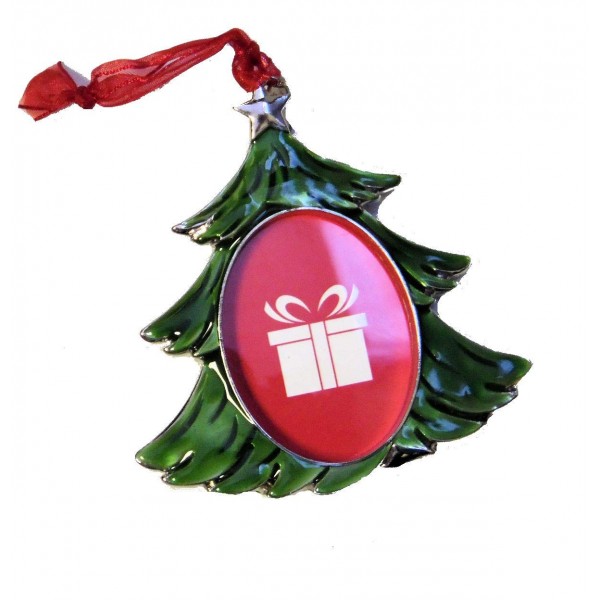 Christmas Enamel Painted Photo Ornament