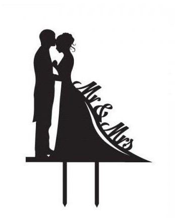 ShinyBeauty Cake Topper Engagement Bride Topper Acrylic