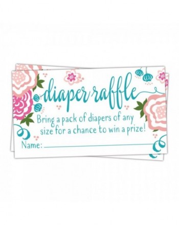 Blooms Floral Diaper Raffle Tickets