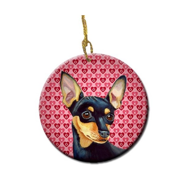 Min Pin Valentine's Love and Hearts Ceramic Ornament - Multicolor ...