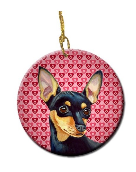 Min Pin Valentine's Love and Hearts Ceramic Ornament - Multicolor ...