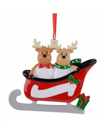 MAXORA Personalized Reindeer Christmas Ornament