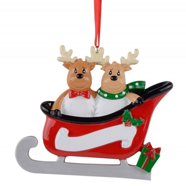 MAXORA Personalized Reindeer Christmas Ornament