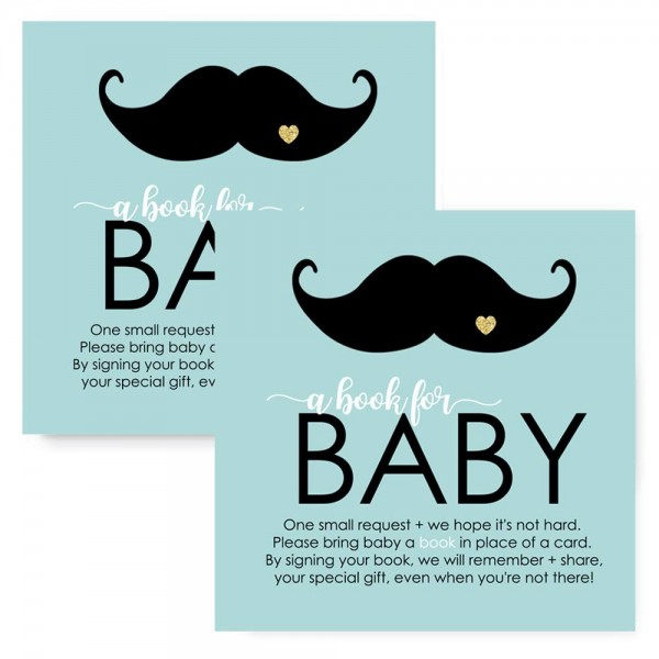 Mustache Bring Invitation Insert Shower