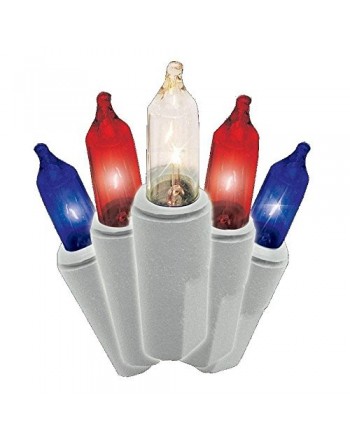 Patriotic White Blue Light Bulbs