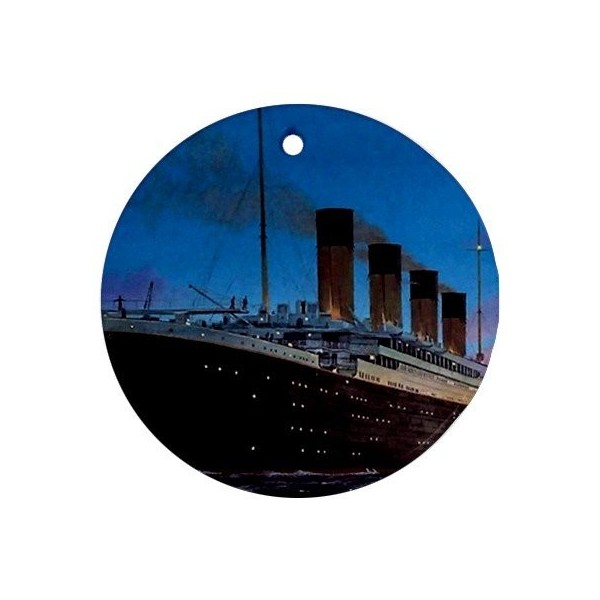 Titanic Ornament round porcelain Christmas