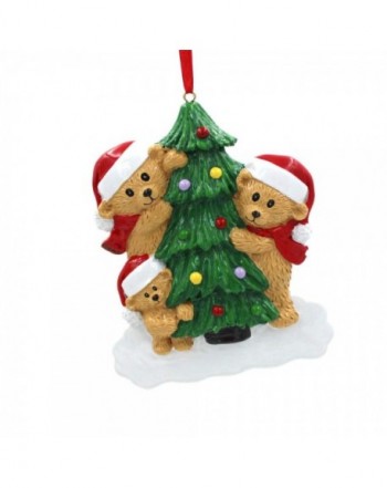 SMYER Christmas Personalize Ornament Bear Tree