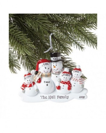Expecting Snowmen Personalized Christmas Ornament