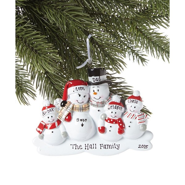 Expecting Snowmen Personalized Christmas Ornament