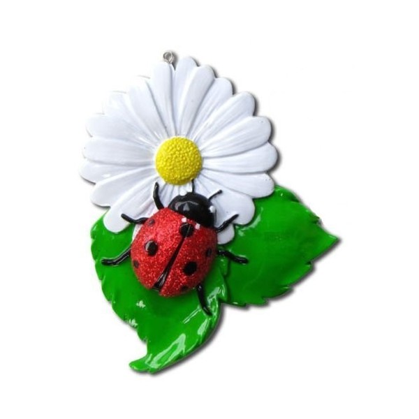 Ladybug Personalized Christmas Tree Ornament