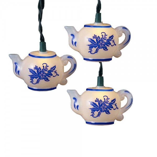 Kurt Adler 10 Light Teapot Light