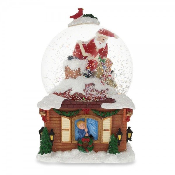 BestPysanky Santa Chimney Musical Globe