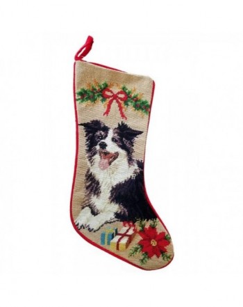 EC Christmas Stocking Hand Stiched Needlpoint