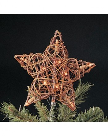 Natural Rattan Star Christmas Topper