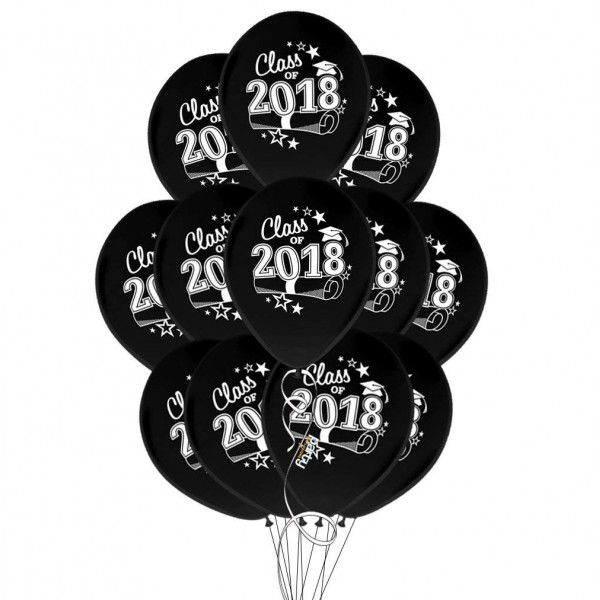 Class Graduation Latex Balloons Black