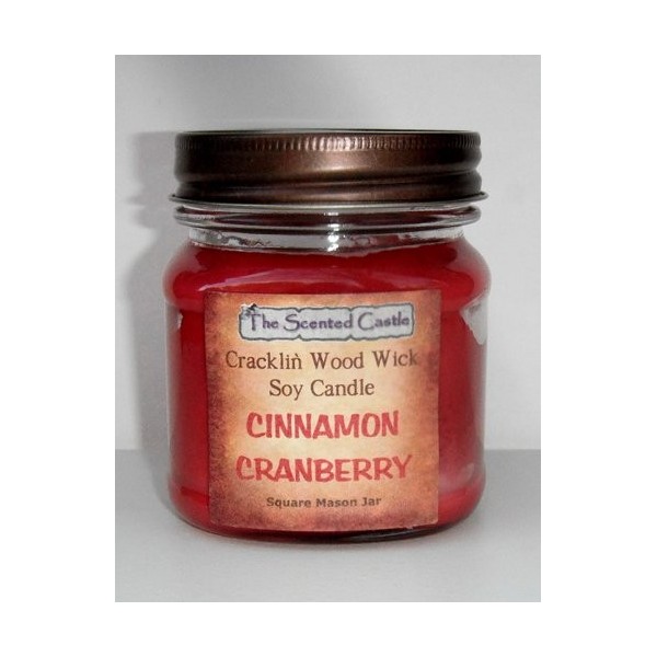 Cinnamon Cranberry Scented Cracklin Candle