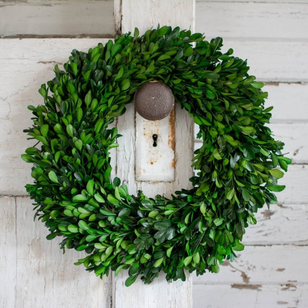 Preserved Boxwood Garden Wreath Inch