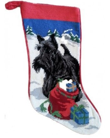 Scottish Terrier Needlepoint Christmas Stocking