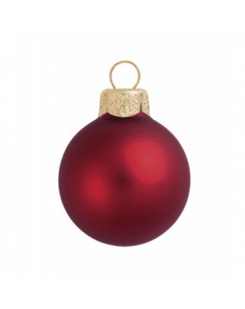 Matte Burgundy Glass Christmas Ornaments