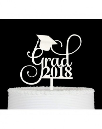 Qttier Topper Graduation Decorations Silver