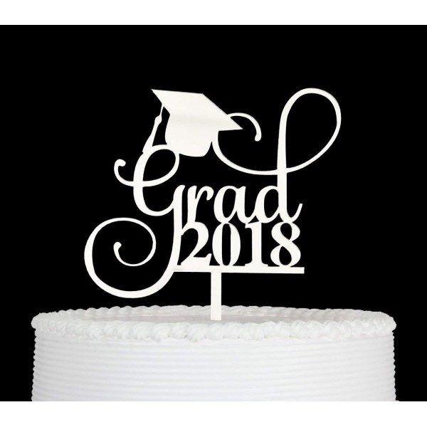 Qttier Topper Graduation Decorations Silver